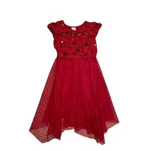 Wonder Nation girls Medium 7-8 red dress